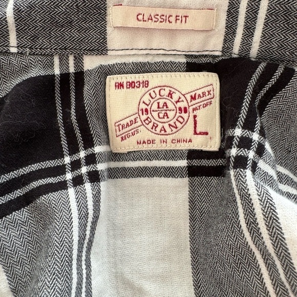 Men’s Lucky Brand Genuine Western Goods  Classic Fit Button Down Shirt Size L - Picture 6 of 6